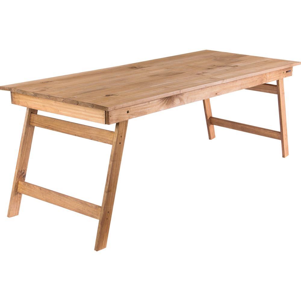 Mesa de Madeira Naturalle Dobrável Rústica 200 x 80 cm Tramontina